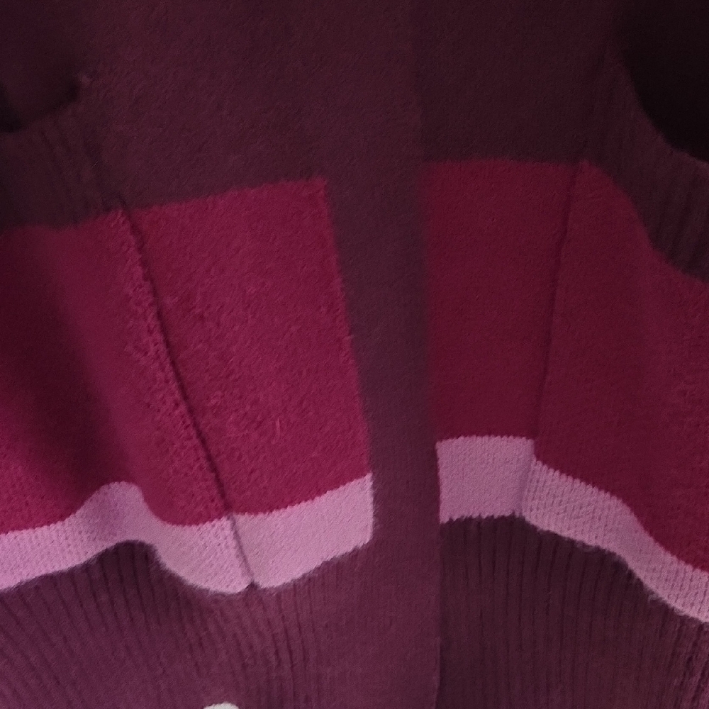 LuLaRoe Women's Peyton Cardigan - Deep Purple and Pinkish Stripes--XL - Picture 6 of 8